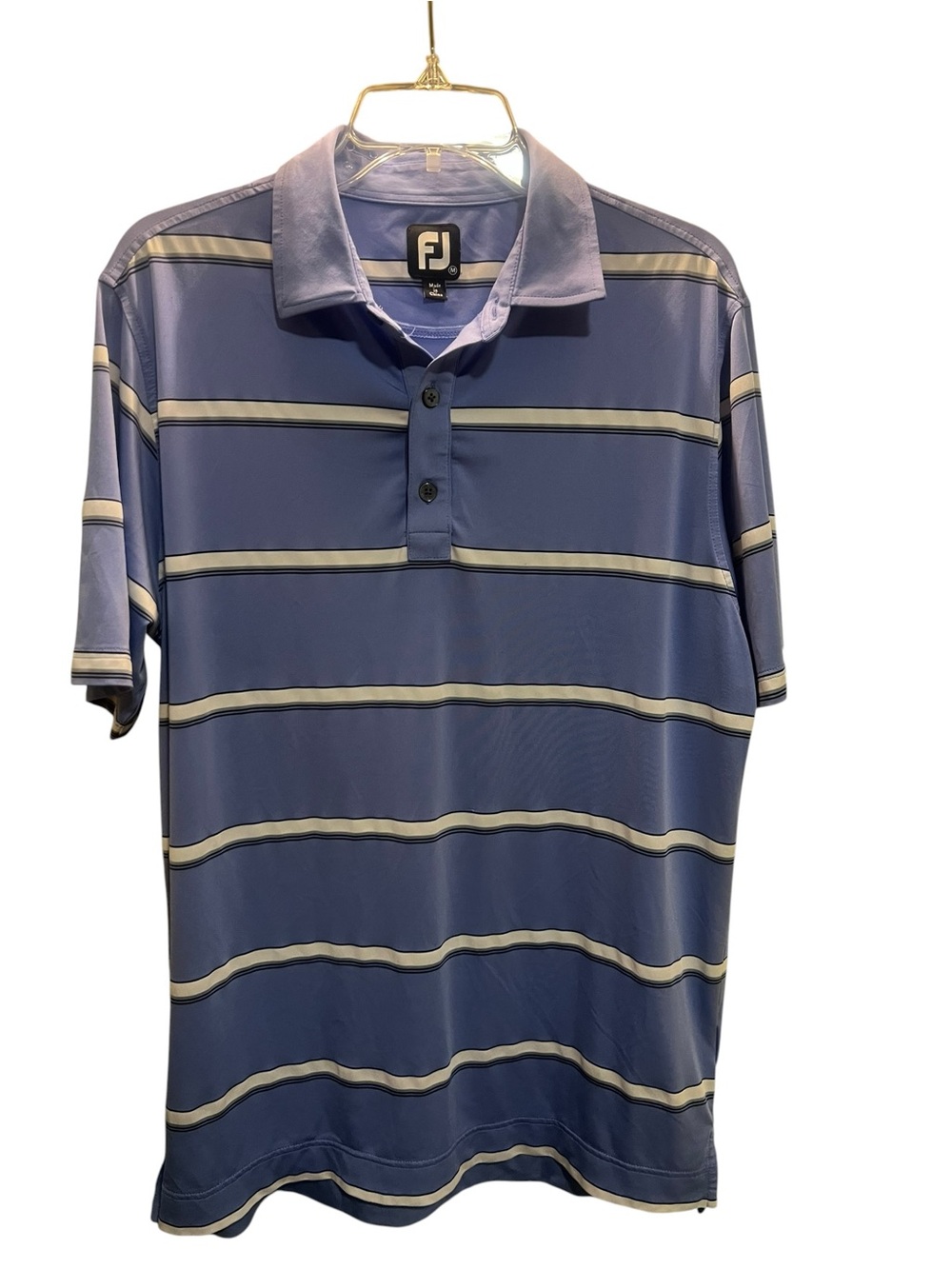 FootJoy Lavender Blue Horizontal Stripe Polo